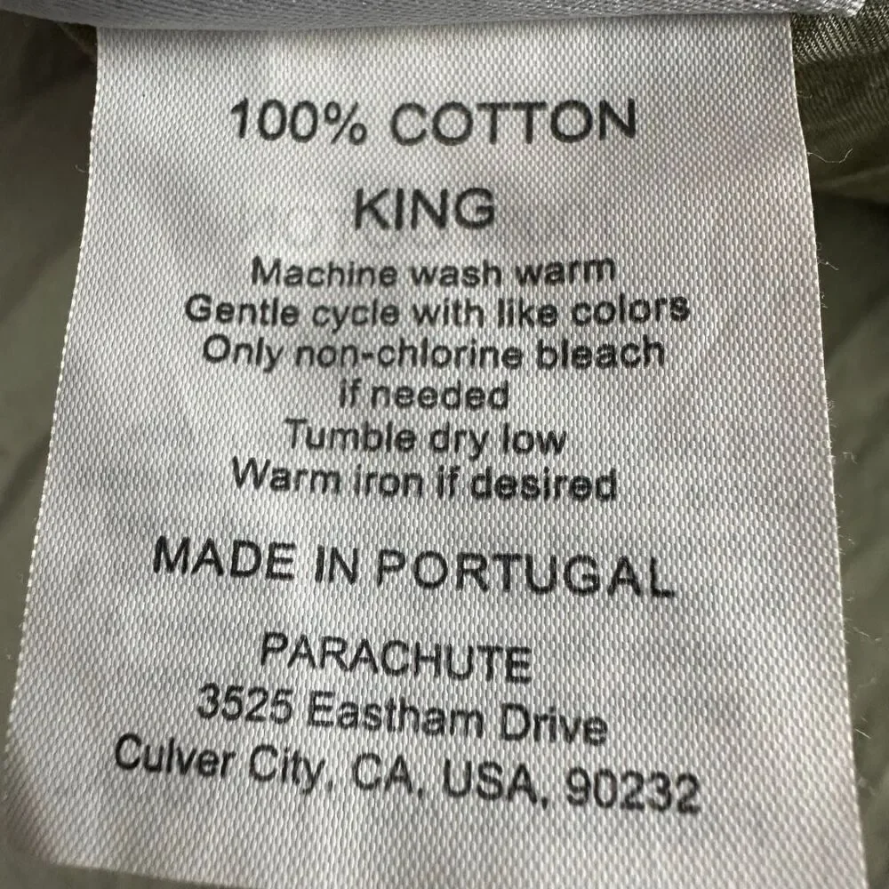 PARACHUTE King Cotton Pillow Sham Moss